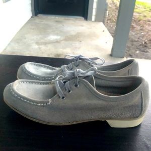 hush puppies Bowler Women’s Gray Suede Leather Bowling Shoes Size 6.5